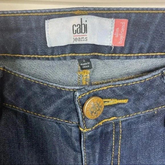 Cabi Slim Boyfriend 3045 Distressed Denim Jeans 2 - Picture 3 of 7
